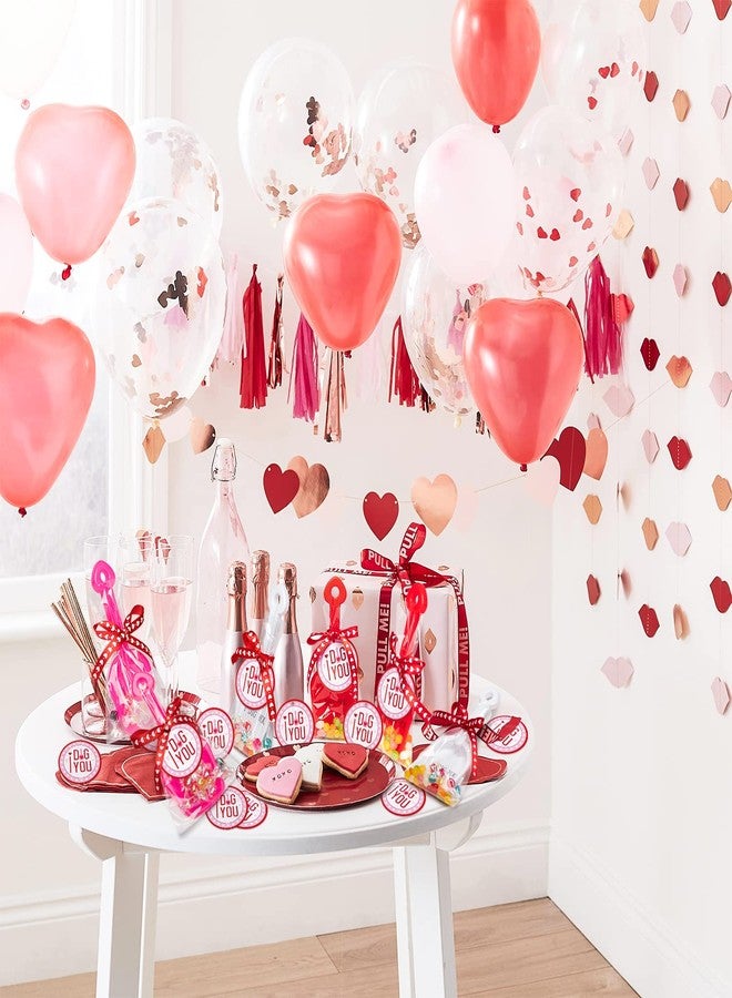 Haooryx Valentine's Day Shovels Toy Gift Set - Plastic Shovel Toy White Red Pink Mini Sand Scoop Shovel Toys Valentines Party Gift 18Set Shovels I Dig You Stickers Labels Clear Bags and 1 Heart Ribbon - Image 5